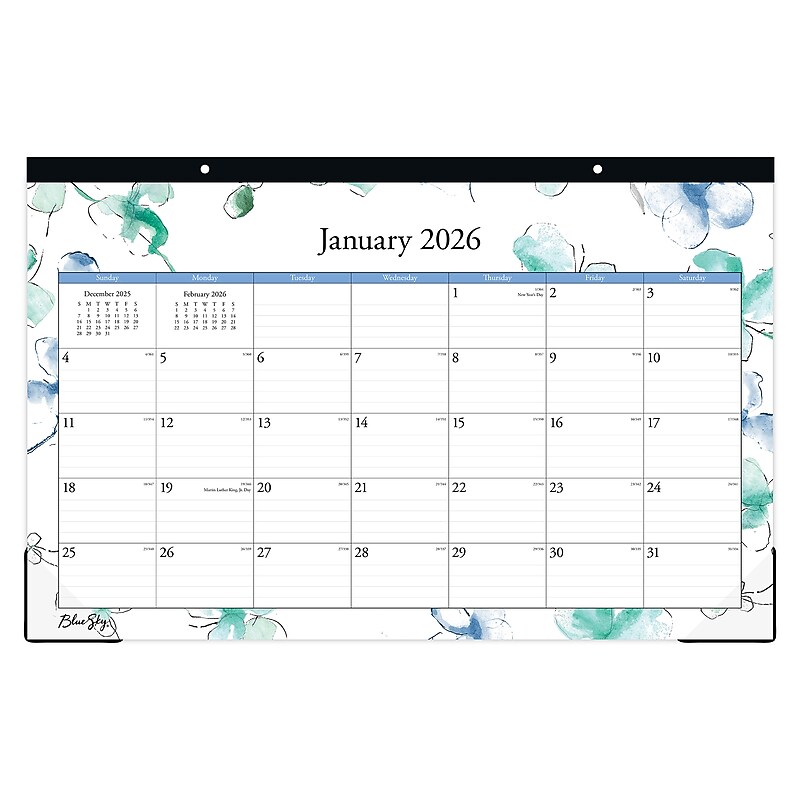 2026 Blue Sky Lindley 17" x 11" Monthly Desk Calendar (100024-26) image 1