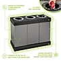 Alpine Industries Commercial Indoor Five-Stream Recycling Station, 140-Gallon, Black/Gray (ALP471-02-BLK-PKG)~#|#~70FF0090-3D90-4159-80BC32062572F77D_sc7