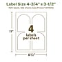 Avery EcoFriendly Laser/Inkjet Decorative Edge Multipurpose Labels, 4-3/4" x 3-1/2", White, 400/Box (94600)~#|#~7102A404-0FB2-4E0E-97CE839D8031CBD5_sc7