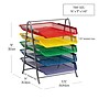 Mind Reader 5-Compartment Metal Desk Tray, Multicolor (5TPAPER-ASST)~#|#~711383FC-9AA6-411A-B8E18DEBD92699EF_sc7