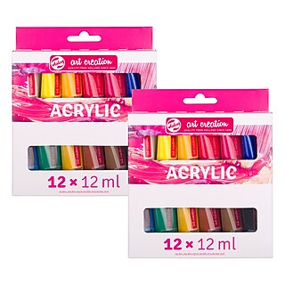Talens Art Creation Acrylic Paint, Assorted Colors, 12mL, 12/Set