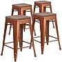 Flash Furniture Shania Industrial Metal Counter Height Stool without Back, Copper, 4-Pieces/Pack (4ETBT350324POCW)~#|#~711DE6CF-B74C-48B9-8633998ABF48AE82_sc7