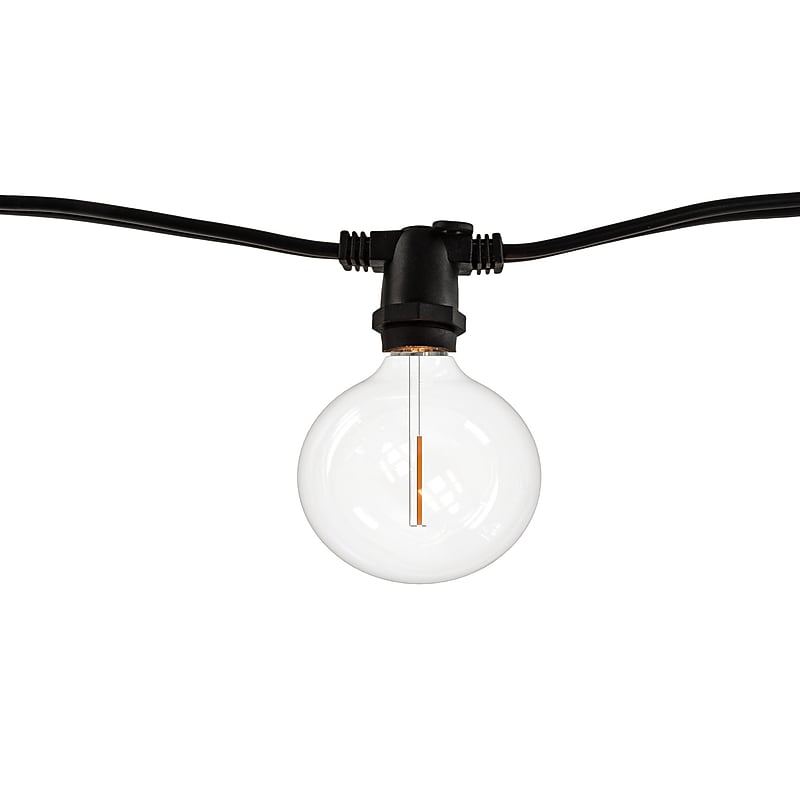 Bulbrite 14-foot String Light Kit with Clear Shatter Resistant Globe G16 LED Light Bulbs (812123) image 1