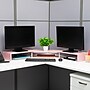 Mind Reader Adjustable Dual Monitor Stand, Up to 44 lbs., Pink (MDFMOND-PNK)~#|#~712D272D-4539-4B10-80D4601BFB71FDAF_sc7