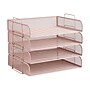 Mind Reader Metal Side Loading Stackable Letter Tray, Pink (DSTACK4-PNK)~#|#~7134190F-9F77-40FD-8D0AA5DA8200006A_sc7