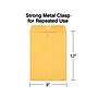 Staples Kraft Clasp & Moistenable Glue Catalog Envelopes, 9" x 12", Brown, 100/Box (ST187021-CC)~#|#~713459B4-5C29-4E83-B41A0AC28C10738C_sc7