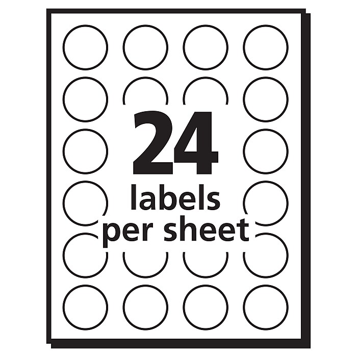 Avery Labels Avery 3/4 Inch Round Removable Labels Avery 72782 3/4 ...