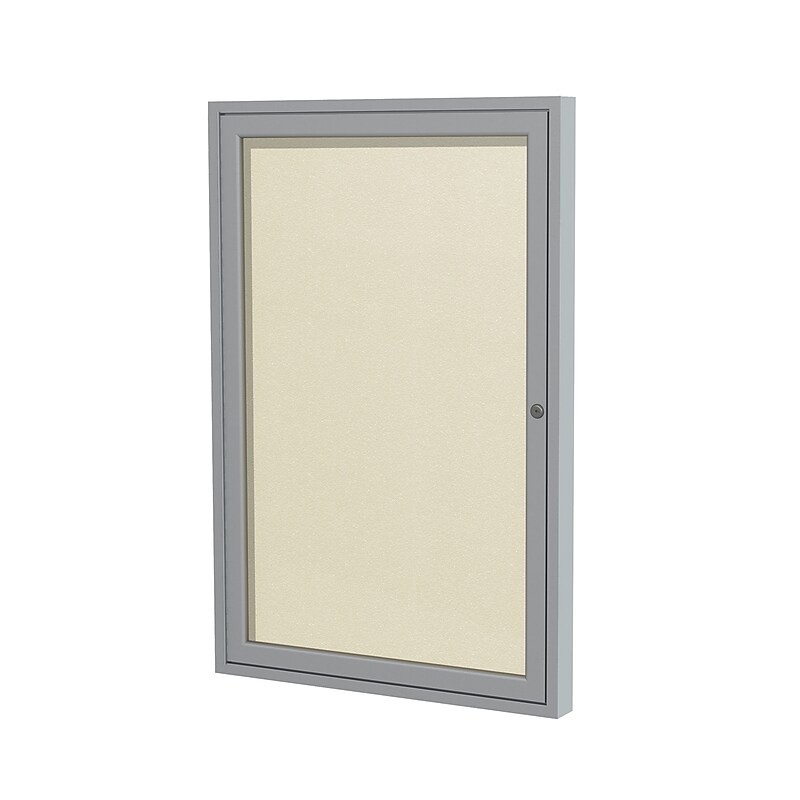 Ghent Vinyl Bulletin Board, Satin Frame, 2' x 1.5' (PA12418VX-185) image 1