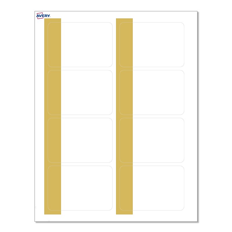 Avery Laser/Inkjet Rectangle Multipurpose Labels, 2-1/3" x 3-3/8", White, 80/Pack (S00-EY2) image 1