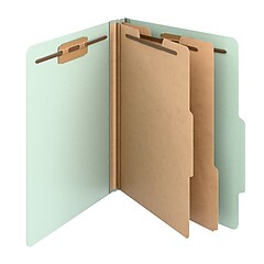 Staples Heavy Duty Pressboard Classification Folder, 2-Dividers, 2