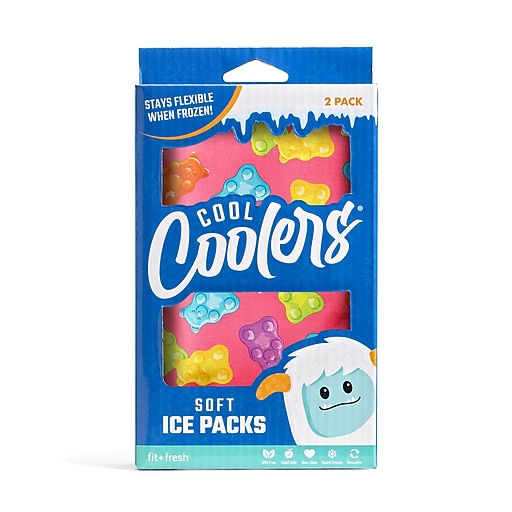Fit & Fresh Cool Coolers Soft Ice Pack, Gummy Bears, 2/Pack