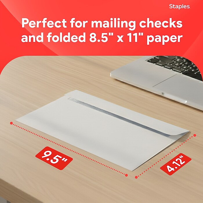 Staples QuickStrip EasyClose Self Seal Security Tinted #10