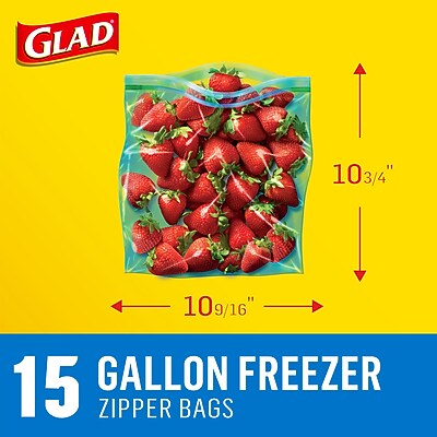 Glad Food Storage Zipper Bags, Gallon - Thumbnail 3