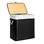 Household Essentials 39-Gallon 2-Section Hamper with Lid, Bamboo, Black (HE1225)~#|#~714A90D8-1816-4ADE-99BE869C2DE3DFE4_sc7