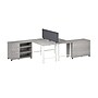 Bush Business Furniture Hustle 30"H x 60"W 2 Person Back to Back Cubicle Workstation, Platinum Gray (HUS016PG)~#|#~7150EAD6-5564-45CE-AD1671E31BD77ACA_sc7