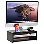 Mind Reader Monitor Stand with Phone Slot and Storage Shelf, Desktop Riser, Up to 88 lbs., Black (MDFSLOT-BLK)~#|#~7155393A-2A44-4CF7-B658D64511180B7B_sc7