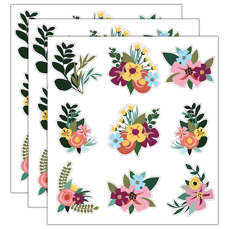Carson Dellosa Education Grow Together Jumbo Flowers and Greenery Cut-Outs, 12/Pack, 3 Packs/Bundle (CD-120644-3) image 1