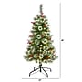 Nearly Natural Frosted Swiss Pine Artificial Christmas Tree, 4' (T1626)~#|#~7158E4AB-0C67-4E62-A9077ABEB0935AAA_sc7