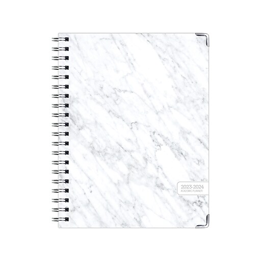 20232024 Global Printed Products Gray Marble 8.5" x 11" Academic