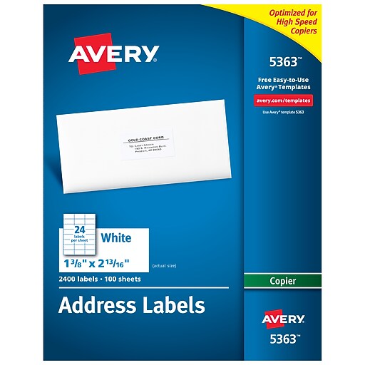 Avery Copier Address Labels, 1-3/8