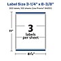 Avery Laser/Inkjet Multipurpose Labels, 8.375"  x 3.25", Matte White, 300/Box (94251)~#|#~715EC2BA-1519-4208-898AD2E31F493D13_sc7