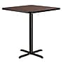 NPS CT Series 36" Square 42" Height Cafe Table, X Base, Black Frame/Mahogany Top (CT33636XBPBTMMY)~#|#~71611844-79C8-4B8C-BE885E2039BEB74D_sc7