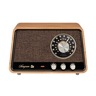 Sangean WR11 FM/AM Analog Tabletop Radio Receiver, Tan (SNGWR11