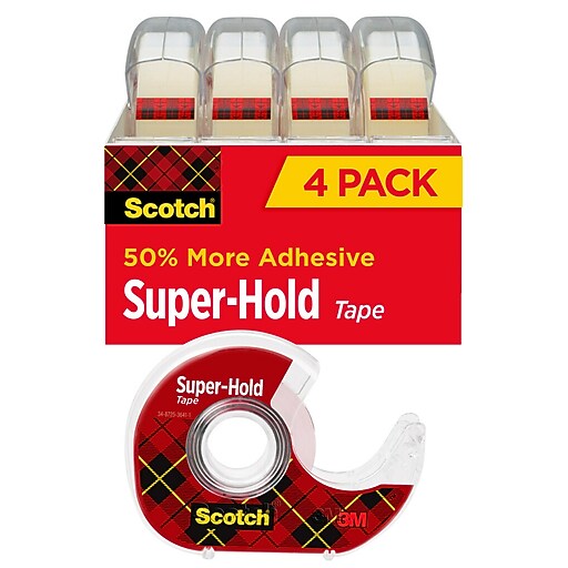 Scotch® SuperHold Tape, 3/4" x 18.05 yds., 4 Rolls (4198) Staples