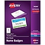 Avery Pin Style Laser/Inkjet Name Badge Kit, 2 1/4" x 3 1/2", Clear Holders with With Inserts, 100/Box (74549)~#|#~71690AB4-2711-49F7-9941725A8714B406_sc7