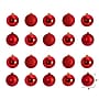 Nearly Natural Holiday Christmas Red Shatterproof Ornament Set, 3", 20/Set (D1056-RD)~#|#~716BD901-5360-4621-B096AC27FAD7B6A4_sc7