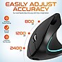 Delton S12 Wireless Rechargeable Ergonomic Vertical Computer Mouse, Right Handed, Black (DMERG12-WR)~#|#~716FC525-7E38-4FCB-A5B2F31151887861_sc7