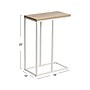 Household Essentials Jamestown 10"W x 18"D Laminate End Table, Coastal Oak/White (8229-1)~#|#~7174E1F4-0688-4392-BD8F0818210C909B_sc7
