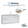 Viva Comfort 36'' H x 72" W Medical Cabinet with Center Sink and 72" W Wall Cabinet, 6 Doors, 3 Drawers (90272CS-GRY-WAL)~#|#~7175394F-51CB-42E1-AE2874437127D1FF_sc7