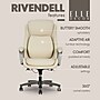 Elle Decor Rivendell AIR Lumbar Ergonomic Vegan Leather Swivel Executive Chair, Cream (60124-CRM)~#|#~71768453-2B15-4C10-A4FFBB143DBF6B15_sc7
