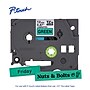 Brother P-touch Laminated Label Tape, 1/2" x 26.2', Black on Green (TZe731)~#|#~7177A4C9-8272-483A-BDBDABA0E8C32F91_sc7