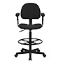 Flash Furniture Fabric And Fire-Retardant Foam Drafting Chair, Patterned Black (BT-659-BLK-ARMS-GG)~#|#~7178086D-5DB1-4867-AD1D8F451496F122_sc7
