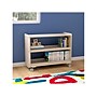 Flash Furniture Bright Beginnings Mobile 2-Section Storage Cart, 24.5"H x 31.5"W x 13"D, Brown (MK-KE24107-GG)~#|#~717F7E70-CFCF-4212-BAEFB8F45D12911E_sc7