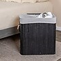 Household Essentials 39-Gallon 2-Section Hamper with Lid, Bamboo, Black (HE1225)~#|#~7183360A-1E05-4AB7-98E0CB3F93076BF7_sc7