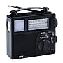 QFX Wireless Bluetooth Portable AM/FM/Shortwave Radio with Flashlight & Solar Panel, Black (R-52)~#|#~71835F6A-E57F-4317-811B00E0B7334A8E_sc7