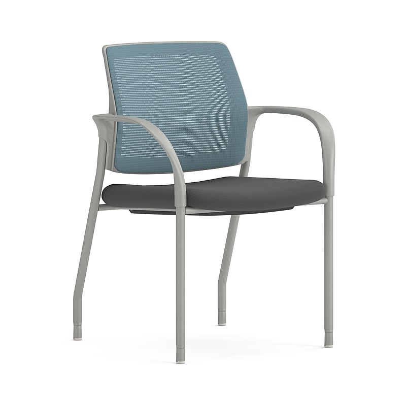 HON Ignition Mesh/Fabric Multi-Purpose Stacking Chair, Charcoal/Breeze (HIGS6.F.E.IB.HAML17.PLAT) image 1