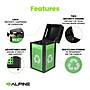 Alpine Industries GS Series Steel Recycling Bin, 120 Gallon, Green (ALP471-40-GSCMS-MK)~#|#~71866EFD-CCF8-4D43-A08F7932F8C53215_sc7
