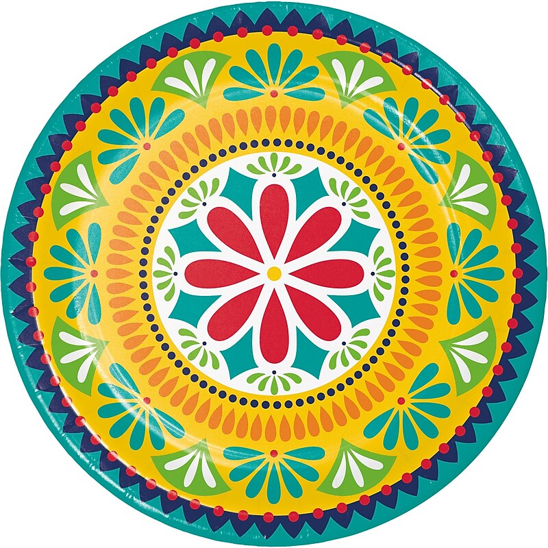 Creative Converting Fiesta Pottery Paper Plates, 24/Pack (DTC362831DPLT) image 1