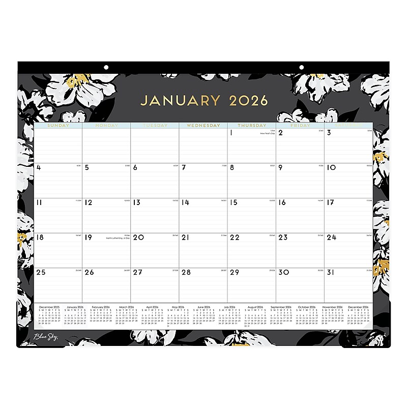 2026 Blue Sky Baccara 22" x 17" Monthly Desk Calendar (110215-26) image 1