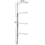 Household Essentials 70" HINGE-IT Clutterbuster Over-Door Family Towel Bar with 4 Swiveling Bars, Silver (HHH12003)~#|#~718B8B80-6DC9-498D-A9B31DB47995D70C_sc7