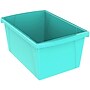 Storex Plastic Medium Classroom Storage Bin, 16.75"x 11.87"x 8.28", Teal, Pack of 2 (STX61478U06C-2)~#|#~718BBB57-3202-4AD6-825A48B6B8C6A42E_sc7