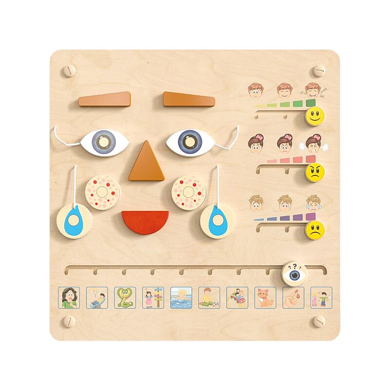 Flash Furniture Bright Beginnings Feelings and Moods STEAM Wall Activity Board (MK-ME15273-GG) image 1