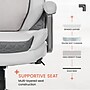 Sharper Image S-600 Active Lumbar Heated Ergonomic Bonded Leather Swivel Executive Massage Chair, Off-White (60098-OWHT)~#|#~7190D578-1065-47C4-B5C1A3B1040B58D5_sc7