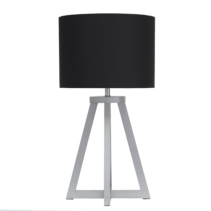 Creekwood Home 19" LED Table Lamp, Gray/Black (CWT-1001-GB) image 1
