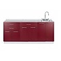 Viva Comfort 36.75'' H x 72" L Medical Cabinet with Right Sink, 6-Doors, 3-Drawers, Claret (902BASE72RSCL)~#|#~71996EAC-D89A-45A0-965AF8B1B644221D_sc7