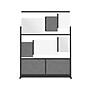 Luxor Expanse Series 4-Panel Freestanding Modular Room Divider System Starter Wall, 48"H x 53"W, Black/Gray, PET/Acrylic~#|#~719CE0D2-EB11-44DE-95CE55DCF0537100_sc7
